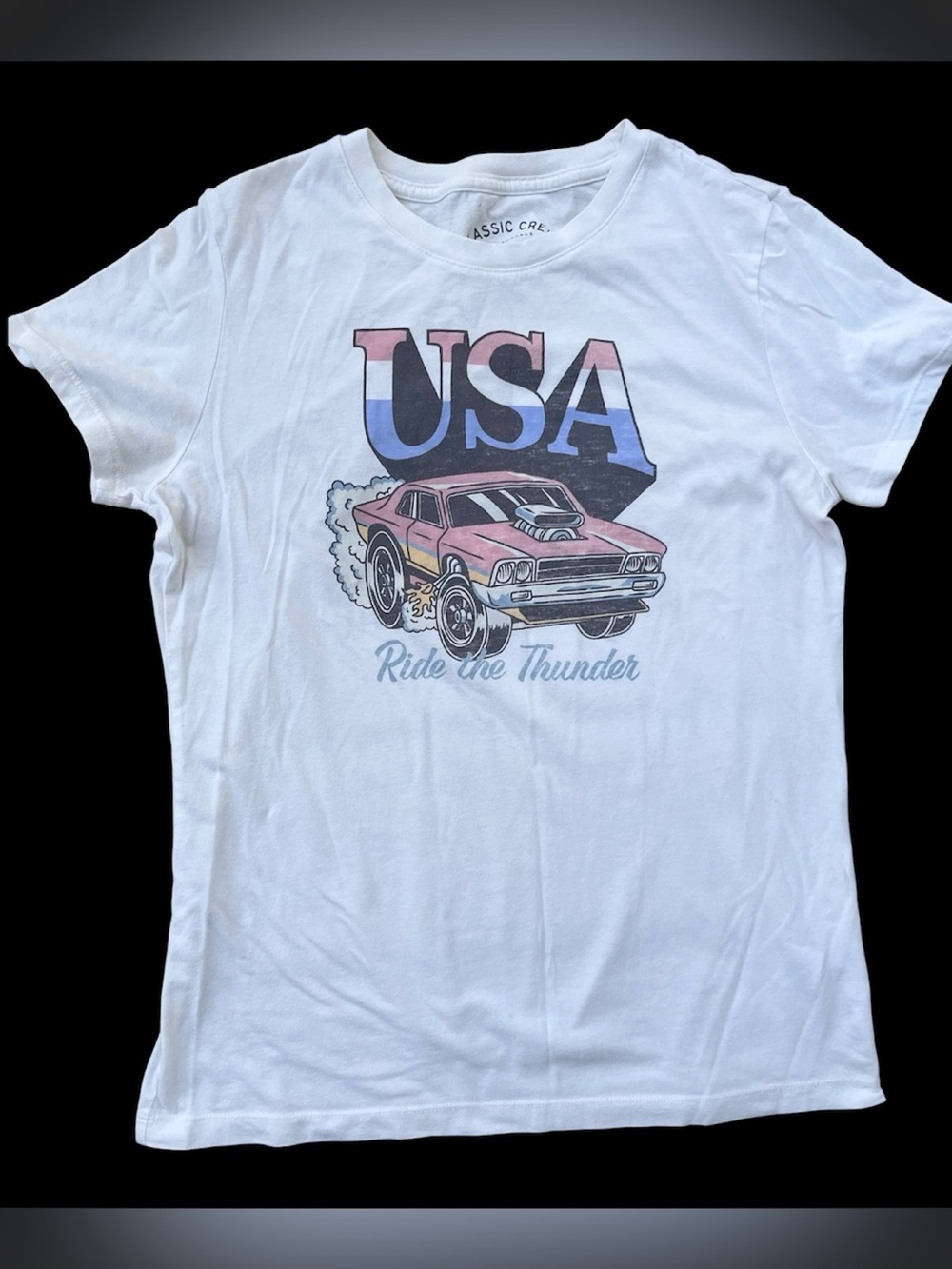 Aeropostale Classic Crew Graphic Short Sleeve Junior Teen T-Shirt Size XL White